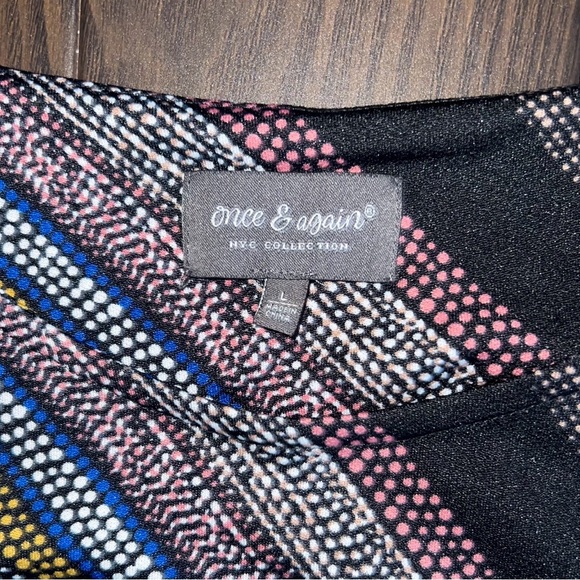 Once & Again NYC Collection Womens Striped Multicolor Top, Size L - Picture 2 of 6